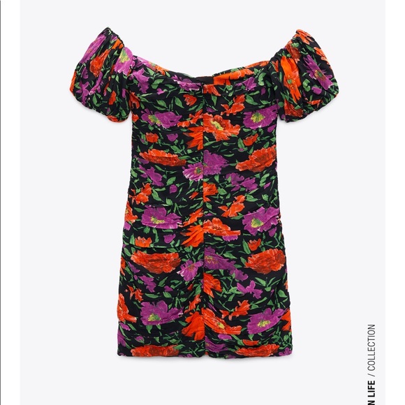 ZARA floral mini dress- BNWT - Picture 8 of 8